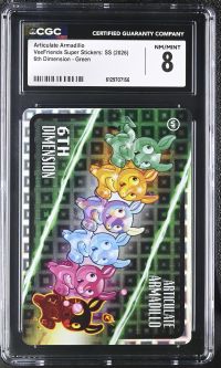 Image for Articulate Armadillo | VeeFriends Super Stickers: SS | 6th Dimension, Green | CGC 8