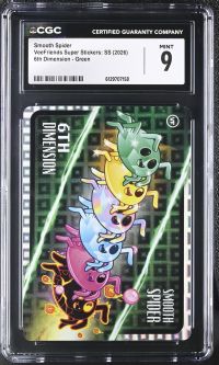Image for Smooth Spider | VeeFriends Super Stickers: SS | 6th Dimension, Green | CGC 9