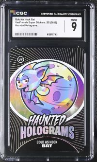 Image for Bold As Heck Bat | VeeFriends Super Stickers: SS | Haunted Holograms | CGC 9