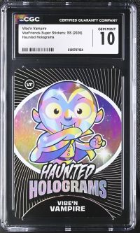 Image for Vibe'n Vampire | VeeFriends Super Stickers: SS | Haunted Holograms | CGC GEM MINT 10
