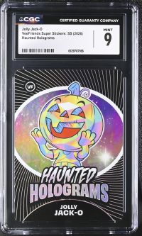 Image for Jolly Jack-O | VeeFriends Super Stickers: SS | Haunted Holograms | CGC 9