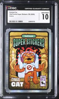 Image for Cynical Cat | VeeFriends Super Stickers: SS | Comic | CGC GEM MINT 10