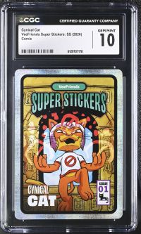 Image for Cynical Cat | VeeFriends Super Stickers: SS | Comic | CGC GEM MINT 10
