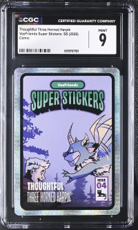 Image for Thoughtful Three Horned Harpik | VeeFriends Super Stickers: SS | Comic | CGC 9
