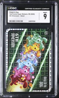 Image for Dialed In Dog | VeeFriends Super Stickers: SS | 6th Dimension, Green | CGC 9