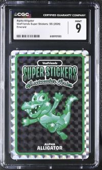 Image for Alpha Alligator | VeeFriends Super Stickers: SS | Emerald | CGC 9