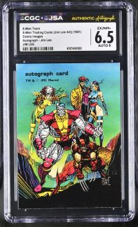 Image for X-Men Team Trading Card CGC 6.5 Signed by Jim Lee