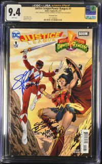 Image for Justice League/Power Rangers #1 CGC 9.4 Signed by Steve Cardenas & Susan Eisenberg