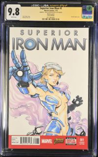 Image for Superior Iron Man #1 CGC 9.8 Signed by Andres F. Cruz