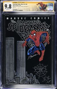 Image for Amazing Spider-Man #v2 #36 | CGC 9.8 | Signature SeriesCGC Signature Series witnessed the Scott Hanna signing on 8/10/25.CGC Signature Series witnessed the John Romita Jr. signing on 8/10/25.SIGNED & SKETCH BY SCOTT HANNA & JOHN ROMITA JR.ON 8/10/25Amazing Spider-Man #4779/11 World Trade Center story.J. Michael Straczynski storyJohn Romita Jr. & Scott Hanna art