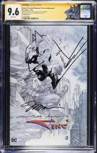 Image for Batman The Long Halloween: The Last Halloween #1 | Lee Sketch Cover | CGC 9.6 | Signature SeriesCGC Signature Series witnessed the Alex Sinclair signing on 10/10/25.CGC Signature Series witnessed the Jim Lee signing on 3/21/26.CGC Signature Series witnessed the Scott Williams signing on 10/10/25.spine stress lines front coverSIGNED & SKETCH BY JIM LEE ON 3/21/26 & SIGNED BYALEX SINCLAIR & SCOTT WILLIAMS ON 10/10/25Jeph Loeb storyEduardo Risso artJim Lee cover