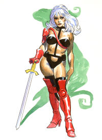 Image for Commission Slot 11x14 Ink and Watercolor Drawing by Mike Hoffman