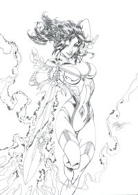 Image for Original Zenescope Syke Cover Pencil Art Zenescope Diamond SilverGoldPlatinum Collectible