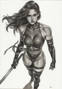 Image for Psylocke Original Pencil Illustration