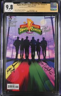 Image for Mighty Morphin Power Rangers 2017 Annual #1 | CGC 9.8 | CGCxJSANakia Burrise autograph deemed authentic by JSA.Dan Mora autograph deemed authentic by JSA.Catherine Sutherland autograph deemed authentic by JSA.NAKIA BURRISE, DAN MORA & CATHERINE SUTHERLAND AUTHENTICATED AUTOGRAPHSHiggins, Campbell, Taylor, Kittredge &Moore stories, Montes, Campbell, Irving,Lee & Mora art, Go�i Montes cover