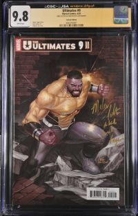 Image for Ultimates #9 | Variant Edition | CGC 9.8 | CGCxJSAMike Colter autograph deemed authentic by JSA.MIKE COLTER AUTHENTICATED AUTOGRAPHDeniz Camp storyChris Allen artInHyuk Lee cover