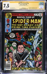 Image for Marvel Team-Up #74 CGC 7.5 Signed by Chris Claremont