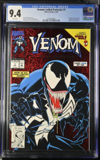 Image for Venom: Lethal Protector #1 | CGC 9.4 | Universalmultiple scuff front cover1st Venom in his own title.Spider-Man appearance.Red holo-grafx foil cover.David Michelinie storyBagley, de la Rosa & Milgrom artMark Bagley & Sam de la Rosa cover