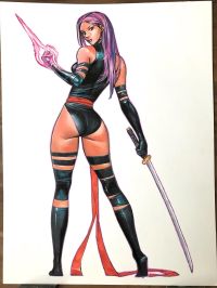 Image for Psylocke 9x12 Original Art