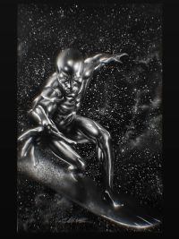 Image for Fantastic four sketch cover turned in a virgin cover - silver Surfer charcoal by Manu Silva 
