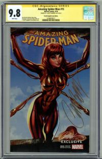 Image for AMAZING SPIDER-MAN #15 CGC 9.8 SS SIGNED J. SCOTT CAMPBELL VARIANT EDITION RARE