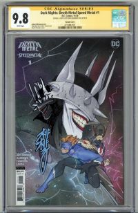 Image for DARK KNIGHTS DEATH SPEED METAL #1 CGC 9.8 SS SIGNED REMARK SKETCH PEACH MOMOKO