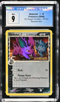 Image for Nidoran ♂ δ #57/101 EX Dragon Frontiers rev holo stamped CGC 9