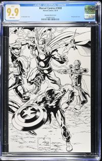 Image for Marvel Comics #1000 CGC 9.9 Joe Quesada 1:500 incentive Sketch Wraparound Variant