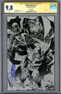 Image for BATMAN/SPAWN #1 CGC 9.8 SS SIGNED JIM LEE 1:100 VIRGIN VARIANT SKETCH COVER RARE