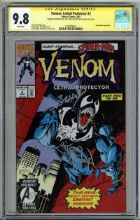 Image for VENOM LETHAL PROTECTOR #2 CGC 9.8 SS SIGNED MARK BAGLEY TODD McFARLANE LOW POP 5