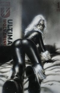 Image for Black cat charcoal pencils And indian inks on AirBrush by Manu Silva 