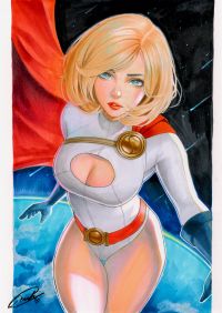 Image for All star comic issue 58 Powergirl variant cover original art