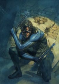 Image for Nightwing Original Art | A3 oil painting, cover quality