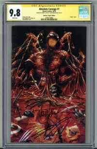 Image for ABSOLUTE CARNAGE #1 CGC 9.8 SS SIGNED CATES TYLER KIRKHAM VIRGIN VARIANT POP 1