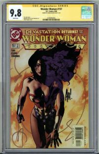 Image for WONDER WOMAN #157 CGC 9.8 SS SIGNED ADAM HUGHES COVER LOW POP 14 VERY RARE