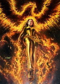 Image for X-Men Jean Grey Phoenix acrylics 11x17 by Manu Silva 
