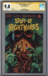 Image for STUFF OF NIGHTMARES #1 CGC 9.8 SS SIGNED R.L. STINE LOW POP 5 VERY RARE