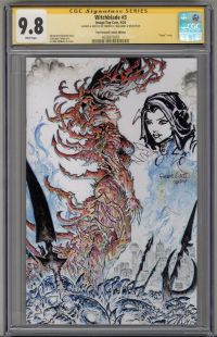 Image for WITCHBLADE #3 CGC 9.8 SS SIGNED REMARK SKETCH FREDDIE E. WILLIAMS VIRGIN POP 1