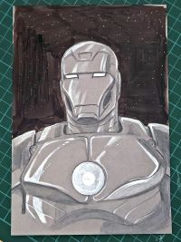 Image for Iron Man Original Art on Silver Paper