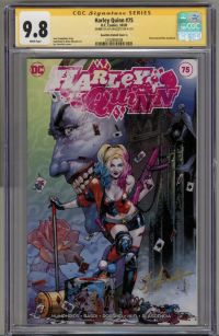 Image for HARLEY QUINN #75 CGC 9.8 SS SIGNED JAY ANACLETO VARIANT COVER A EDITION LOW POP