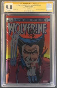Image for WOLVERINE LIMITED FACSIMILE #1 CGC 9.8 SS SIGNED SKETCH REMARK FRANK MILLER FOIL