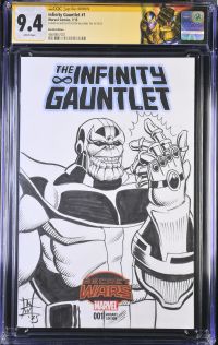 Image for Infinity Gauntlet #1 | Sketch Edition | CGC 9.4 | Signature SeriesCGC Signature Series witnessed the Keith Williams signing on 10/19/25.SIGNED & SKETCH BY KEITH WILLIAMS ON 10/19/25Gerry Duggan & Dustin Weaver storyDustin Weaver art