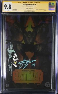Image for Absolute Batman #8 CGC 9.8 Signed & Sketched by Aaron Bartling