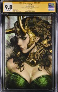 Image for Loki #1 | Lau "Virgin" Edition | CGC 9.8 | Signature SeriesSIGNED & SKETCH BY STANLEY "ARTGERM" LAU ON 6/10/23Loki #27Dan Watters storyGerman Peralta artStanley "Artgerm" Lau cover