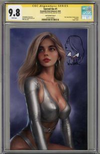 Image for SACRED SIX #1 CGC 9.8 SS SIGNED REMARK SKETCH WILL JACK VIRGIN VARIANT COVER