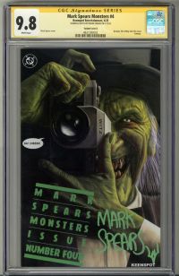 Image for MARK SPEARS MONSTERS #4 CGC 9.8 SS SIGNED REMARK MARK SPEARS VARIANT COVER POP 2