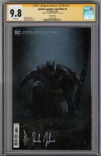 Image for JUSTICE LEAGUE: LAST RIDE #3 CGC 9.8 SS SIGNED RICCARDO FEDERICI BATMAN POP 2