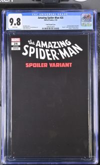 Image for Amazing Spider-Man #26 | Frank Variant Cover | CGC 9.8 | UniversalAmazing Spider-Man #920"Death" of Ms. Marvel (Kamala Khan)."Spoiler" variant cover.Zeb Wells storyJohn Romita Jr. & Scott Hanna artGary Frank cover