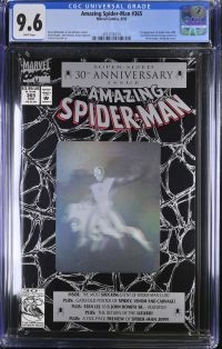 Image for Amazing Spider-Man #365 | CGC 9.6 | Universal1st appearance of Spider-Man 2099.Gatefold Venom/Carnage poster byMark Bagley. Hologram cover.David Michelinie & Tom DeFalco storiesMark Bagley, John Romita, Aaron Lopresti& Rick Leonardi art