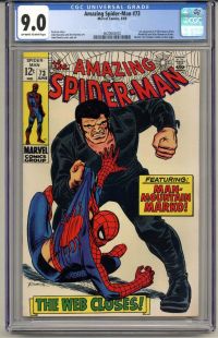 Image for AMAZING SPIDER-MAN #73 CGC 9.0 OW/W PAGES MARVEL 6/69 1st SILVERMANE HIGH GRADE